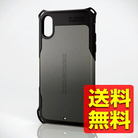 iPhone XR ケース 衝撃吸収 ZEROSHOCK スタンダード 衝撃吸収フィルム付き 【落下時の衝撃から本体を守る】 ガンメタリック 保護 カバー アイフォン アイホン アイフォーン テンアール 6.1 PM-A18CZEROGM / ELECOM エレコム 【送料無料】