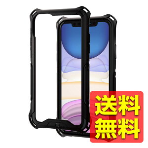 iPhone 11 6.1�C���` �A�C�t�H�� �o���p�[ �P�[�X �� �ϏՌ� �|���J�[�{�l�[�g TPU �t���ی�t�B�����t�� ZEROSHOCK �u���b�N PM-A19CZEROBBK / ELECOM �G���R�� �y���������z