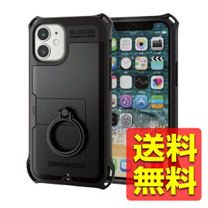 iPhone12 mini �P�[�X �J�o�[ �[���V���b�N ZEROSHOCK �ϏՌ� TPU �|���J�[�{�l�[�g �ی�t�B���� �t ���E�� �X�}�z�����O �n�j�J���\�� �u���b�N PM-A20AZERORBK / ELECOM �G���R�� �y���������z