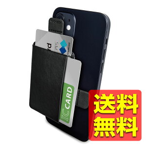 MagSafeΉJ[h|Pbg iPhone12 / mini / Pro / ProMax w }Olbgz U[ 2[ MAGKEEP ubN AMS-BP02BK / ELECOM yz