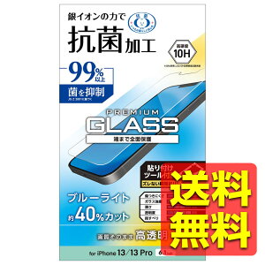 iPhone13 / iPhone13 Pro �K���X�t�B���� �R�� �u���[���C�g�J�b�g �w��h�~ �\��t���c�[���t PM-A21BFLGGPVBL / ELECOM �y���������z