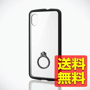 Galaxy A22 5G ケース カバー 耐衝撃 薄型 軽量 スマホリング付 ストラップホール付 ブラック ギャラクシー PM-G217TSLFCRBK / ELECOM エレコム 【送料無料】