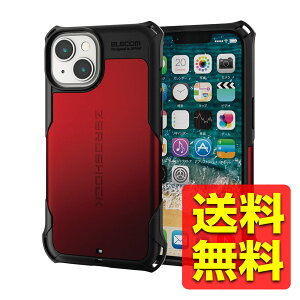 iPhone 14 / 13 �P�[�X �J�o�[ �n�C�u���b�h �Ռ��z�� �X�g���b�v�z�[���t �t�B�����t ZEROSHOCK ���b�h PM-A22AZERORD / ELECOM �G���R�� �y���������z
