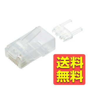 �G���R�� RJ45�R�l�N�^ Cat6�Ή� �P������������ �ߐ܂�h�~�R�l�N�^ 10���� LD-6RJ45T10/T / ELECOM �G���R�� �y���������z