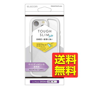 iPhone 16 Pro/nCubhP[X/TOUGH SLIM LITE/LfBt[J[/wʃNA/XgbvV[gt/NAzCg PMCA24CTSLAFCWH / ELECOM GR yz