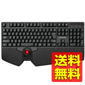 エレコム USB トラックボール付キーボード ワイヤレス (レシーバー付属) プレミアムメンブレン キー割り当て リストレスト ブラック TK-TB01DMBK / ELECOM エレコム 【送料無料】