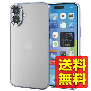 iPhone 16 Plus �P�[�X �\�t�g �J�o�[ �J���������Y�ی�݌v �Ɍ��ی� ���^���b�N�y�[���u���[ PM-A24BUCTMKBU / ELECOM �G���R�� �y���������z