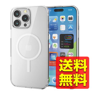 iPhone 16 Pro Max �P�[�X �n�C�u���b�h �Ռ��z�� �J���������Y�ی�݌v ���͋z�����C�����X�[�d�Ή� �d�x5H �z���C�g PM-A24DMAG02WH / ELECOM �G���R�� �y���������z