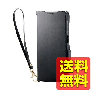 Galaxy A25 5G �P�[�X ���U�[ �J�o�[ �蒠�^ �}�O�l�b�g �t���b�v �Ռ��z�� �X�g���b�v�z�[���t �X�^���h�@�\�t �����h�~�n���h�X�g���b�v�t �u���b�N �M�����N�V�[ PM-G253PLFY4BK / ELECOM �G���R�� 