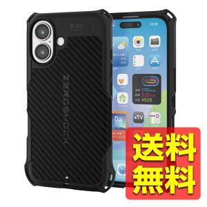 iPhone 16 �P�[�X �}�O�l�b�g���� �ϏՌ� �Ռ��z�� ZEROSHOCK 4�p�_���p�[ �n�j�J���\�� �O���b�v�e�N�X�`���[ ���C�����X�[�d�Ή� �X�g���b�v�z�[���t�� �u���b�N PMWA24AZEROG2BK / ELECOM �G���R�� 