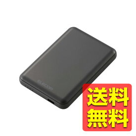 モバイルバッテリー 5000mAh 軽量 薄型 15W 入出力( USB Type-C ×1) 【 iPhone iPad Android スマホ タブレット 各種対応 】 C-Cケーブル付属 ダークグレー DE-C48-5000DGY / ELECOM エレコム 【送料無料】