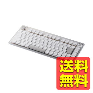 �Q�[�~���O�L�[�{�[�h �L�� / ���� / Bluetooth ���j�A �Ԏ� �Q�[�~���O ���J�j�J�� �L�[�{�[�h 75%�T�C�Y ���[�v���t�@�C�� ���{��z�� RGB V custom �z���C�g TK-VK520LLWH / ELECOM �G���R�� �y��������