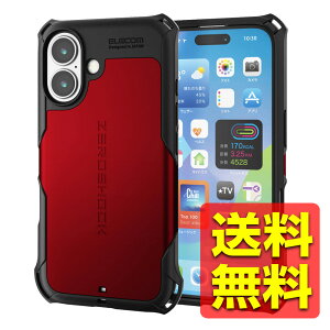 iPhone 16 �P�[�X �n�C�u���b�h �Ռ��z�� �J���������Y�ی�݌v �X�g���b�v�z�[���t �t�B�����t ZEROSHOCK ���b�h PM-A24AZERORD / ELECOM �G���R�� �y���������z