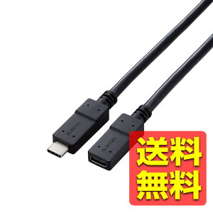 usb c �P�[�u�� ���� Type C & Type C 5Gbps �[�d�퉄�� USB Power Delivery�Ή� �u���b�N 0.5m USB3-ECC05BK / ELECOM �G���R�� �y���������z