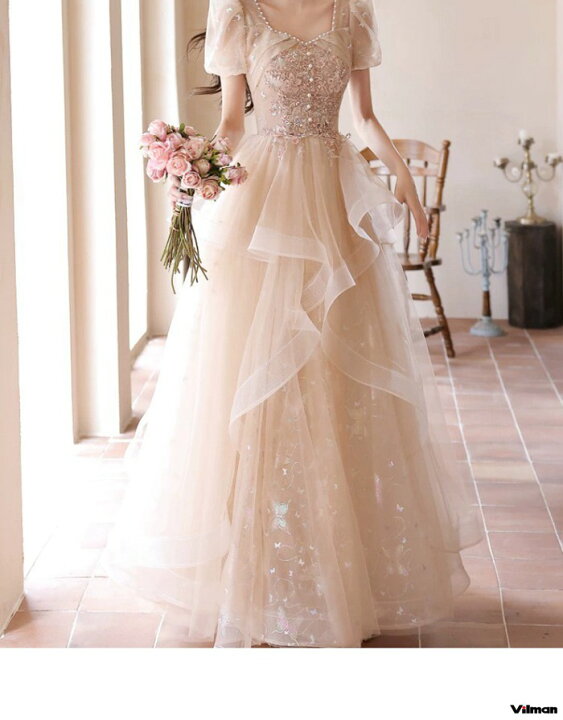 パーティードレス ロングドレス お誕生日 披露宴 卒業式 お呼ばれ  