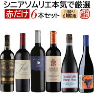 ソムリエ厳選セット 月替り「ちょっと贅沢ワイン」世界各国飲み比べ 赤だけ6本セット 6月セレクト 【送料…
