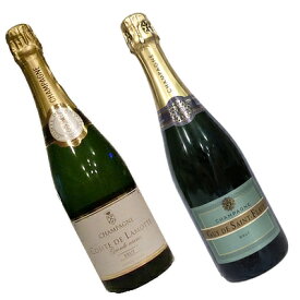 『シャンパン』2本セットシャンパーニュ コント・ド・ラモット ブリュット＆ギィ・ド・サン・フラヴィー・ブリュット シャンパーニュがこの価格！【送料無料】【スパークリングワインセット】