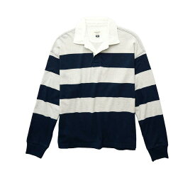 アメリカンイーグル AMERICAN EAGLE メンズ Men's 長袖 ボクシー ラグビー ポロシャツ ラガーシャツ ネイビー グレー