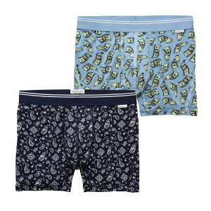 �A�����J���C�[�O�� AMERICAN EAGLE �����Y Men's �{�N�T�[�p���c ���� 2���Z�b�g AEO 4.5 Ultra Soft Boxer Brief 2-Pack �҉�11.5cm���f�� �l�C�r�[ �y�C�Y���[ ���C�g�u���[ �}�l�[