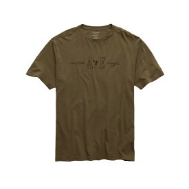 アメリカンイーグル AMERICAN EAGLE メンズ Men's 半袖 AE ロゴ グラフィック Tシャツ カモグリーン