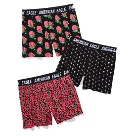 アメリカンイーグルAMERICAN EAGLE メンズ Men's ソフト トランクス 下着 3枚セット AEO Ultra Soft Boxer Short 3-Pack マルチカラー