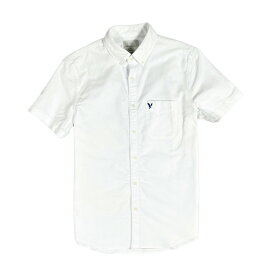 アメリカンイーグル AMERICAN EAGLEメンズ Men's 半袖 オックスフォード シャツ AE Short-Sleeve Oxford Button-Up Shirt ホワイト White