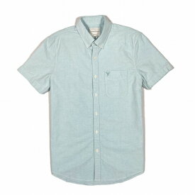 アメリカンイーグル AMERICAN EAGLE メンズ Men's 半袖 オックスフォード シャツ AE Short-Sleeve Oxford Button-Up Shirt ミント Mint