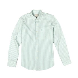 アメリカンイーグル AMERICAN EAGLE メンズ Men's スリムフィット 長袖 ストライプオックスフォード シャツ AE Striped Oxford Button-Up Shirt シーフォーム