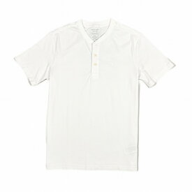 アメリカンイーグル AMERICAN EAGLE メンズ Men's 半袖 ヘンリーネック Tシャツ AE Short-Sleeve Henley Icon T-Shirt アイコン ワンポイント ホワイト White