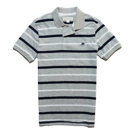 エアロポステール AEROPOSTALE メンズ Mens 半袖 ポロシャツ A87 Striped Jersey Polo ライトグレー Light Heather Grey