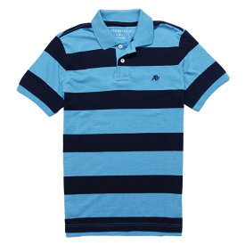 エアロポステール AEROPOSTALE メンズ Mens 半袖 ポロシャツ Striped Jersey Polo ブルー ネイビー Blue Navy