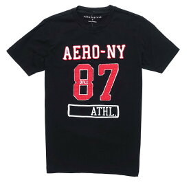 エアロポステール AEROPOSTALE メンズ Men's 半袖 Tシャツ Aero-NY 87 Logo Graphic Tee ブラック Black