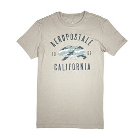 エアロポステール AEROPOSTALE メンズ Men's 半袖 Tシャツ Camo Bear Graphic Tee ウェイファーラーグレー