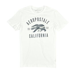 エアロポステール AEROPOSTALE メンズ Men's 半袖 Tシャツ Camo Bear Graphic Tee ホワイト