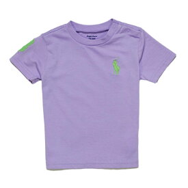 ラルフローレン RALPH LAUREN ベビー 男の子 半袖 Tシャツ Cotton Jersey Crewneck T-Shirt パウダー パープル Powder Purple