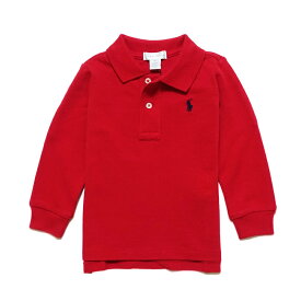 ラルフローレン RALPH LAUREN ベビー 男の子 長袖 ポロシャツ Cotton Mesh Long-Sleeve Polo レッド New Red