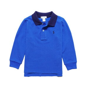 �����t���[���� RALPH LAUREN �x�r�[ �j�̎q ���� �|���V���c Cotton Mesh Long-Sleeve Polo