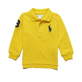 ラルフローレン RALPH LAUREN ベビー 男の子 長袖 ポロシャツ Big Pony Cotton Mesh Long-Sleeve Polo イエロー Chrome Yellow