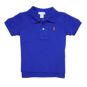 �����t���[���� POLO RALPH LAUREN �x�r�[ �j�̎q ���� �|���V���c Cotton Mesh Polo Shirt �u���[ Barclay Blue
