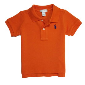 ラルフローレン RALPH LAUREN ベビー 男の子 半袖 ポロシャツ Cotton Mesh Polo Shirt オレンジ Bedford Orange