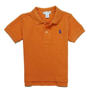 �����t���[���� RALPH LAUREN �x�r�[ �j�̎q �|���V���c Cotton Mesh Polo Shirt �g�D���[ �I�����W �w�U�[ True Orange Heather