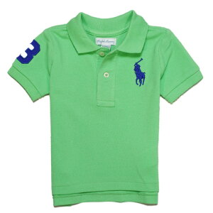 �����t���[���� RALPH LAUREN �x�r�[ �j�̎q ���� �|���V���c Cotton Mesh Polo Shirt �j���[���C�� New Lime
