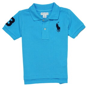 �����t���[���� RALPH LAUREN �x�r�[ �j�̎q ���� �|���V���c Cotton Mesh Polo Shirt �}�M�[ �u���[ Margie Blue