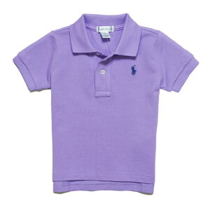 �����t���[���� RALPH LAUREN �x�r�[ �j�̎q �|���V���c Cotton Mesh Polo Shirt �p�E�_�[ �p�[�v�� Powder Purple