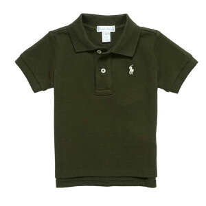 �����t���[���� RALPH LAUREN �x�r�[ �j�̎q �|���V���c Cotton Mesh Polo Shirt �I���[�u Company Olive