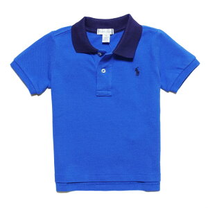 �����t���[���� RALPH LAUREN �x�r�[ �j�̎q ���� �|���V���c Cotton Mesh Polo Shirt �J�C�g �u���[ Kite Blue