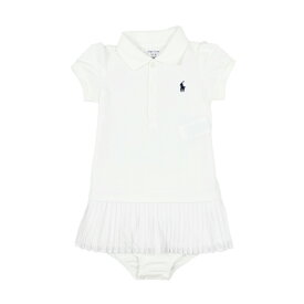 ラルフローレン RALPH LAUREN ベビー 女の子 半袖 ポロシャツ ドレス Pleated Polo Dress&Bloomer ホワイト White