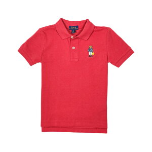 �|�������t���[���� POLO RALPH LAUREN �{�[�C�Y Boys ���� �|���V���c Beach Bear Cotton Mesh Polo �T�����C�Y ���b�h Sunrise Red