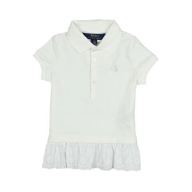 ポロ ラルフローレン POLO RALPH LAUREN ガールズ Girls 半袖 ポロシャツ ドレス Eyelet Stretch Mesh Polo ホワイト White