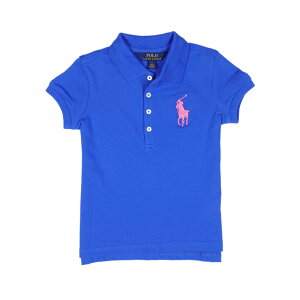 �|�� �����t���[���� POLO RALPH LAUREN �K�[���Y Girls ���� �|���V���c Big Pony Polo Shirt �j���[ �A�C���X �u���[ New Iris Blue